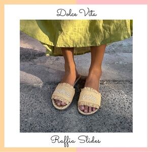Dolce Vita Raffia Slides